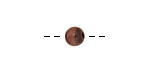 Tagua Nut Dark Brown Round 6mm