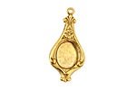 Stampt Antique Gold (plated) Floral Pendulum Oval Setting 8x10mm