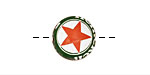 Trinket Foundry Red Star Bottle Cap Puff Coin 15mm