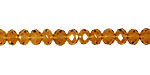 Medium Topaz Crystal Faceted Rondelle 6mm