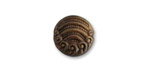 Vintaj Natural Brass Artful Button Decorivet 14mm