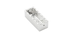 Silver (plated) Scalloped Rectangle (1 channel, 2 hole) Katiedids 19.5x7mm