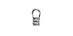 Silver (plated) Hook & Eye Crimp Clasp 16x5mm (hook), 13x5mm (eye)