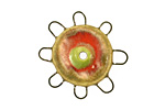 Jangles Ceramic Sand, Red, Chartreuse Small Pinwheel 27-28mm