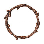 Ezel Findings Antique Copper Colossal Wreath Link 43mm