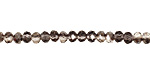 Smoky & Jet Hematite Crystal Faceted Rondelle 4mm