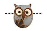 Kylie Parry Ceramic Blue Hoot Owl 20x25mm