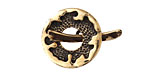 Saki Bronze Molten Frame Toggle Clasp 21mm, 26mm bar