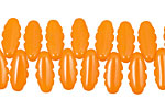 Czech Glass Pumpkin Feathered Dagger 5x14mm