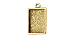 Nunn Design Antique Gold (plated) Mini Rectangle Frame Charm 18x12mm