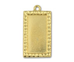 TierraCast Gold (plated) Textured Rectangle 19x35mm