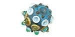 The BeadsNest Lampwork Glass Bumpy Bead 18-19x20-23mm