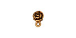 TierraCast Antique Gold (plated) Rose Ear Post 7x10mm