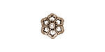 TierraCast Antique Silver (plated) Open Poppy Bead Cap 5x11mm