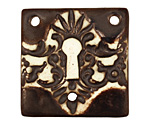 Earthenwood Studio Ceramic 3 Hole Victorian Keyhole Square Pendant 36mm