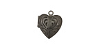 Gunmetal Tiny Pressed Heart Heirloom Locket 13x15mm