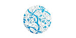 Lillypilly Turquoise Cherry Blossom Anodized Aluminum Disc 19mm, 24 gauge