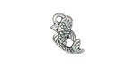 TierraCast Antique Silver (plated) Koi Charm 17x9mm