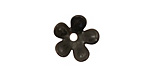 C-Koop Enameled Metal Black 5 Petal 15mm