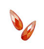 Poppy Faceted Flat Teardrop 7x18mm