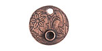 Nunn Design Antique Copper (plated) Decorative Small Circle Bezel Tag 20mm
