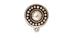 TierraCast Antique Silver (plated) Beaded Ear Clip 16x20mm