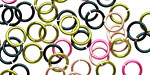 Rose Garden Mix Enameled Copper Round Jump Ring 7mm, 18 gauge