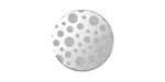 Lillypilly Silver Scattered Dots Anodized Aluminum Disc 19mm, 22 gauge