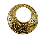 Stampt Antique Gold (plated) Paisley Gypsy Hoop 38mm