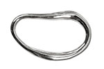 Silver (plated) Organic Ring 40x24mm
