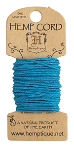 Turquoise Hemp Twine 20 lb, 20 ft