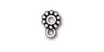 TierraCast Antique Silver (plated) Large Hole Beaded Heishi w/ Loop 9x13mm