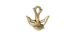 TierraCast Antique Gold (plated) Swallow Charm 16mm