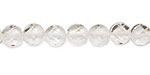 Rock Crystal Faceted Coin 8mm