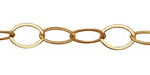 Satin Hamilton Gold (plated) Flat Oval Chain