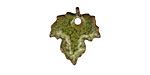 C-Koop Enameled Metal Fern Green Maple Leaf 18x20mm
