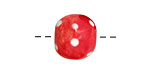 Jangles Ceramic Red/White Dotted Round 14-16mm