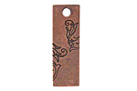 Nunn Design Antique Copper (plated) Large Rectangle Vine Tag 10x30mm