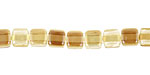 Czech Glass Twilight Jonquil 2-Hole Tile 6mm