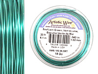 Artistic Wire Silver Plated Seafoam Green 18 gauge, 20 feet