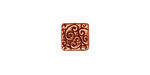TierraCast Antique Copper (plated) Square Scroll Bead 9mm