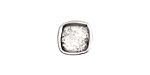 Nunn Design Antique Silver (plated) Small Square Frame Button 12mm