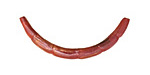Patricia Healey Copper Curved Textured Tube Bead 39x9mm