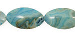 Larimar Blue Crazy Lace Horse Eye 28x16mm