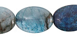Brazil Blue Agate Flat Oval 25x18mm