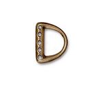 TierraCast Antique Brass (plated) 5 Hole D Ring Link 15x20mm