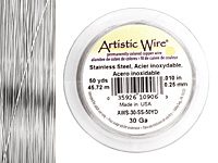 Artistic Wire Stainless Steel 30 gauge, 50 yards