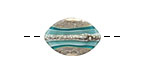 A Beaded Gift Silvered Teal Layers Zulu 13x19mm