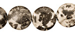 Black Tree Agate Puff Coin 16mm