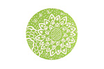 Lillypilly Lime Green Dahlia Anodized Aluminum Disc 25mm, 24 gauge